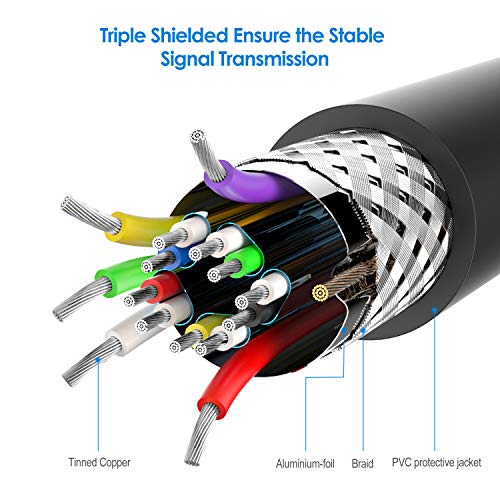 Rankie Adaptador DisplayPort a HDMI, Resolución 4K HDTV Convertidor, Negro