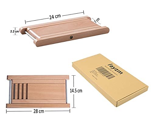 Rayzm Reposapiés para guitarra , Pie Plegable para Guitarra Clásica con 4 Alturas Ajustables, Pedal Sólido de Madera para Guitarra y Banjo