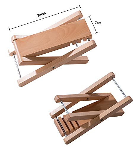 Rayzm Reposapiés para guitarra , Pie Plegable para Guitarra Clásica con 4 Alturas Ajustables, Pedal Sólido de Madera para Guitarra y Banjo