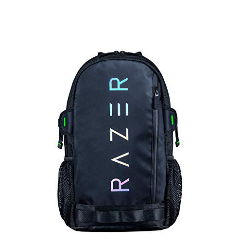 Razer Rogue V3 15.6 Chromatic Edition Mochila de Viaje Compacta, Compartimento para Portátiles de hasta 15 Pulgadas, Resistente a la Abrasión, Carcasa Exterior de Poliéster, Color Negro