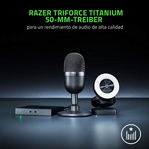 Razer RZ19-03450200-R3M1 - Seiren Mini Micrófono compacto para USB para streaming, compacto con patrón polar supercardioide, soporte inclinable, amortiguador integrado, Quartz / Rosa