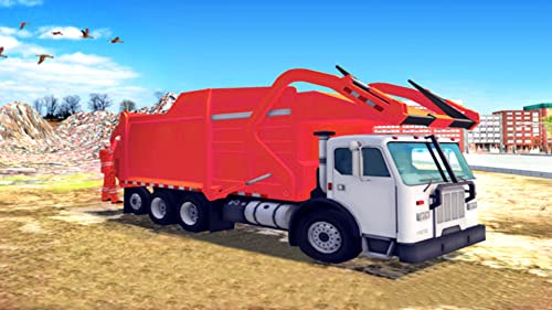 Real American City Road Heavy Garbage Trash Dumper Truck Simulator: Ultimate Trash Truck Driving Games 2021