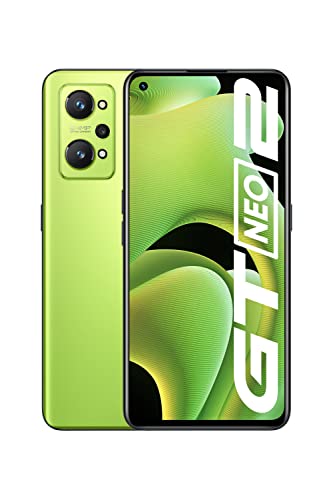 realme GT Neo 2 Smartphone Libre, Procesador Qualcomm Snapdragon 870 5G, Pantalla AMOLED E4 de 120 Hz, Carga SuperDart de 65W, Cámara triple de IA de 64 MP, Dual Sim, NFC, 12GB+256GB, Neo Green