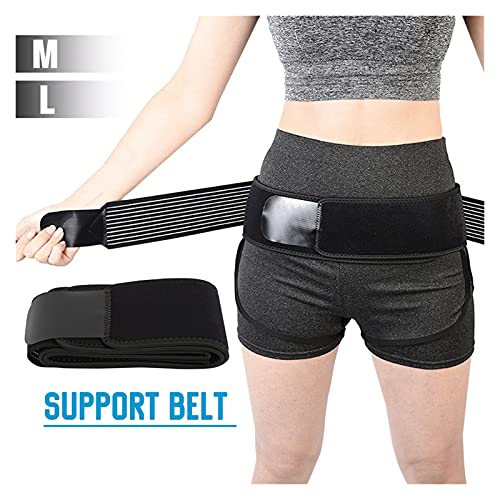 REAPP Impresionable Anti resbalón pélvico Soporte de Espalda Baja apoya Alivio del Dolor de la ciática Pelvis Lumbar para Hombres Mujeres (Color : Negro, Size : 108CM)