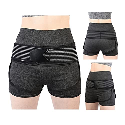 REAPP Transpirable Anti resbalón pélvico Espalda Baja Respaldo Apoyo Hombres Mujeres Dolor de Dolor Alivio para el Dolor Lumbar de Pelvis ciático (Color : Negro, Size : M)