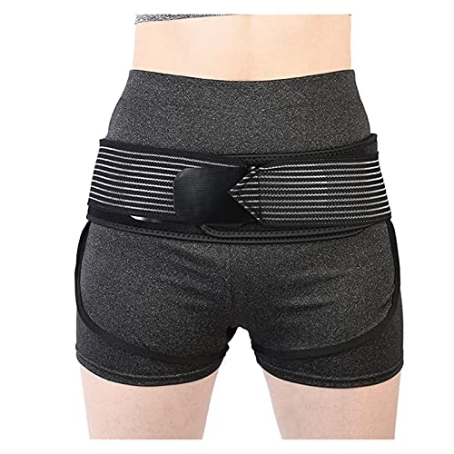 REAPP Transpirable Anti resbalón pélvico Espalda Baja Respaldo Apoyo Hombres Mujeres Dolor de Dolor Alivio para el Dolor Lumbar de Pelvis ciático (Color : Negro, Size : M)