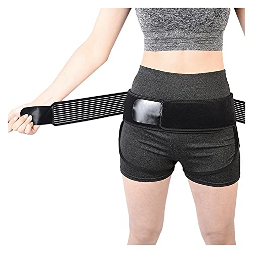 REAPP Transpirable Anti resbalón pélvico Espalda Baja Soporte Soporte Protege el Dolor Alivio ciático Pelvis Hombres Mujeres (Color : Negro, Size : 108cm)