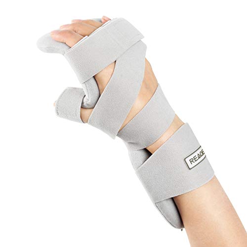 REAQER Férula Muñeca Órtesis Muñequeras con Tablilla Extraíble para Muñeca y Pulgar Estabilizador Ideal para dolor de síndrome de túnel carpiano, fracturas, esguinces y distensiones (Correcto)