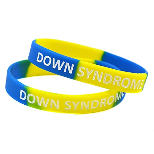 Recordatorio Diario Conciencia Del Síndrome De Down Pulsera De Silicona Tamaño Adulto Color Segmentado