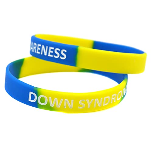 Recordatorio Diario Conciencia Del Síndrome De Down Pulsera De Silicona Tamaño Adulto Color Segmentado