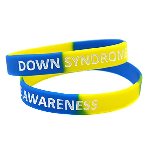 Recordatorio Diario Conciencia Del Síndrome De Down Pulsera De Silicona Tamaño Adulto Color Segmentado