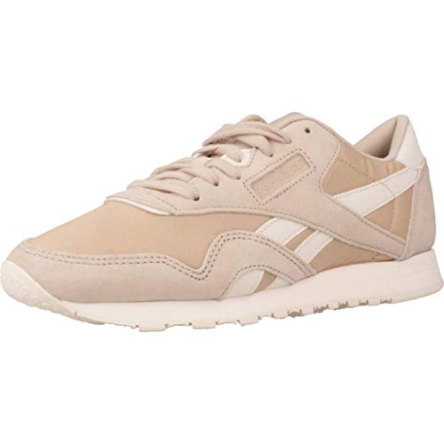 Reebok Cl Nylon, Zapatillas de Deporte Mujer, Multicolor (Seasonal/Bare Beige/Pale Pink 000), 37 EU