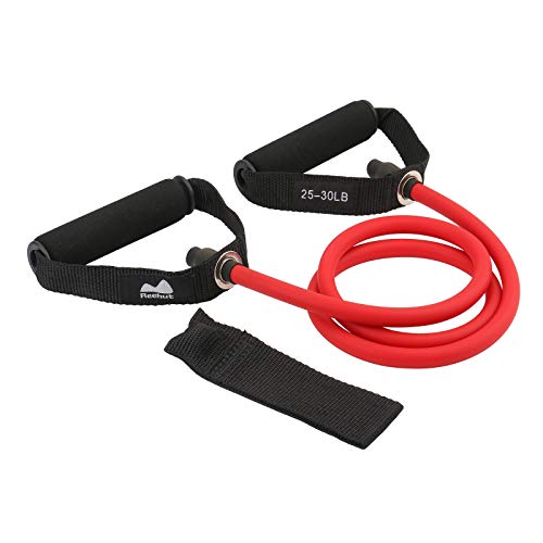 REEHUT Bandas Elásticas de Entrenamiento, Bandas de Resistencia para Fitness Cable de Ejercicio de Entrenamiento para Tonificación Muscular, Equipo de Ejercicio de Estiramientos para Yoga - Rojo