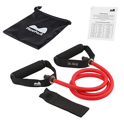 REEHUT Bandas Elásticas de Entrenamiento, Bandas de Resistencia para Fitness Cable de Ejercicio de Entrenamiento para Tonificación Muscular, Equipo de Ejercicio de Estiramientos para Yoga - Rojo