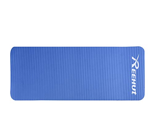 REEHUT Colchonetas de Pilates, Almohadilla de Yoga para Rodillas o Codos - Cojín de con Grosor de 15 mm - Evita el Dolor Durante Fitness（Azul）