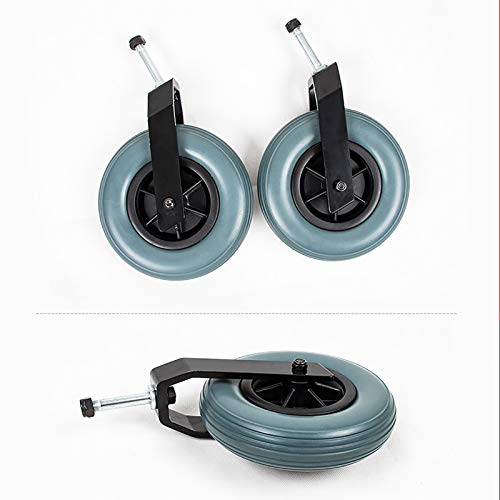 Reemplazo De Rueda Sólida Para Sillas De Ruedas, Conjunto De Ruedas Delanteras Universales, 8 Pulgadas / 20 Cm Con Accesorios Para Andador De Accionamiento De Horquilla Delantera, Gris 2 Piezas