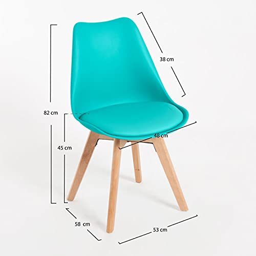 Regalos Miguel - Sillas Comedor - Silla Synk Basic - Aguamarina - Envío Desde España