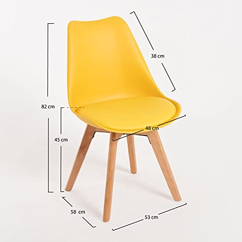 Regalos Miguel - Sillas Comedor - Silla Synk Basic - Amarillo - Envío Desde España