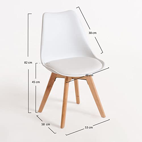 Regalos Miguel - Sillas Comedor - Silla Synk One - Blanco - Envío Desde España