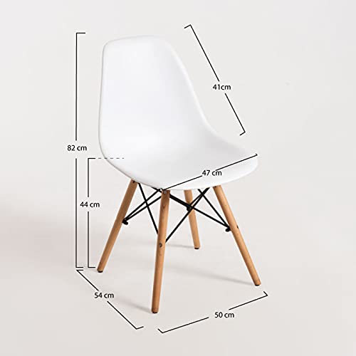 Regalos Miguel - Sillas Comedor - Silla Tower One - Blanco - Envío Desde España