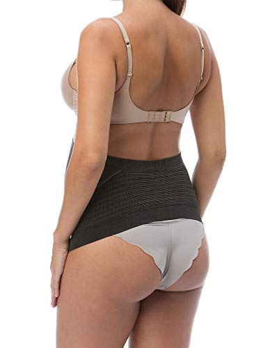 RelaxMaternity 5400 (Negro, M) Banda Faja premamá con Hilo de Plata para Soporte Abdominal Durante el Embarazo