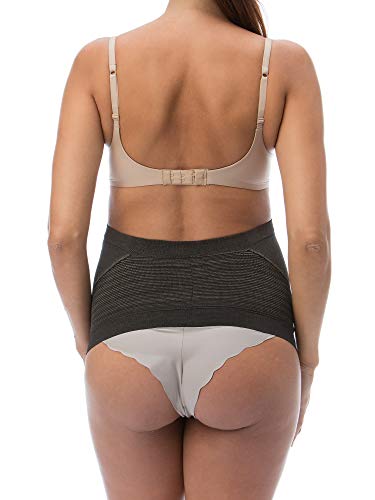 RelaxMaternity 5400 (Negro, M) Banda Faja premamá con Hilo de Plata para Soporte Abdominal Durante el Embarazo