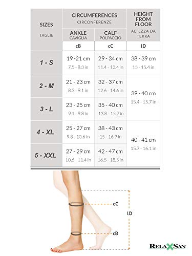 Relaxsan M1150 (Beige, Tg.3) Calcetines hasta la rodilla médicos de microfibra clase 1 - K1 compresión graduada