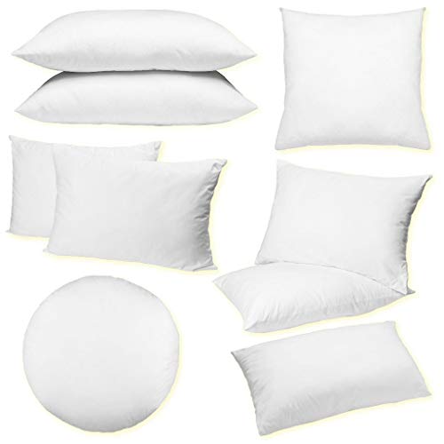 Relleno para cojín, perfecto para el sofá o la cama, ideal como decoración, poliéster, Weiß, 50 cm redondo