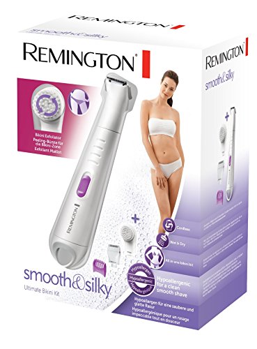 Remington Depiladora Mujer Ultimate Bikini Kit - Zona Bikini, Inalámbrica, Uso Seco y Mojado, 4 Accesorios, Blanco y Morado - WPG4035