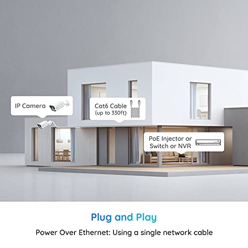 Reolink 4K Cámara Vigilancia PoE con Foco, Detección de Personas/Vehículos, Zoom óptico 5X, Color Visión Nocturna Lapso de Tiempo Audio Bidireccional, Ranura para Tarjetas Micro SD, RLC-811A