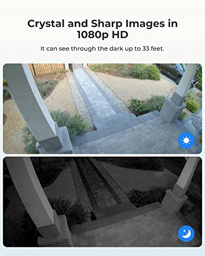 Reolink Cámara Solar de Vigilancia Exterior WiFi con Batería Recargable, Camara IP Sin Cables con PIR Sensor 1080P Lapso de Tiempo Audio de 2 Vía con Ranura para Tarjeta SD, Argus 2E con Panel Solar