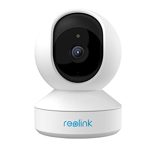 Reolink PTZ Cámara Vigilancia WiFi, 5MP Cámara IP Seguridad Inteligente 3X Zoom óptico 2.4/5GHz WiFi Cámara Interior Audio Bidireccional Visión Nocturna Detección de Movimiento Bebe Monitor, E1 Zoom