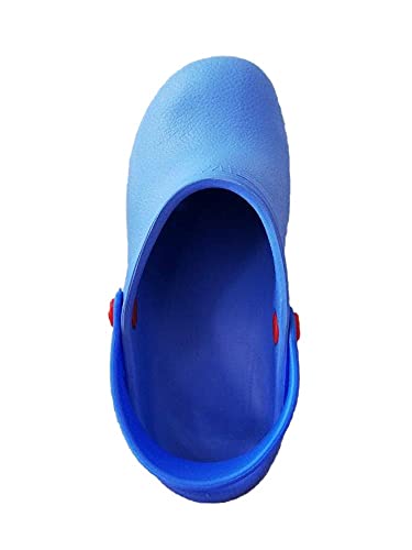 REPOSA Ultralight Zuecos Sanitarios, Zapatos de Enfermera Material eva, Zapatos Sanitarios Ligeros Tipo Zueco, Superior Cerrada, Agujeros Laterales, Plantilla anatómica, Suela SRC