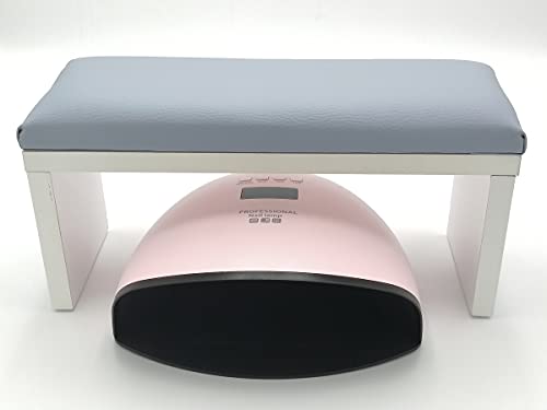 Reposamanos profesional para manicura, Apoyador de manos, cojín para manicura profesional, reposabrazos, mesa de manicura, (blanco S)