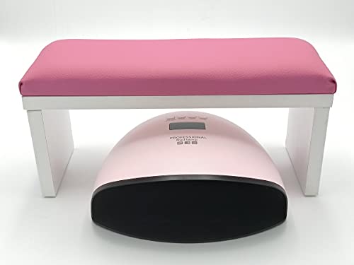 Reposamanos profesional para manicura, Apoyador de manos, cojín para manicura, reposabrazos, mesa de manicura, TAMAÑO - S (ROSA)