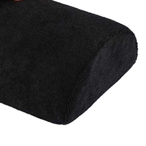 Reposamanos suave Almohada lavable para manos Soporte de almohada de esponja Reposabrazos Arte de uñas Manicura pequeña Reposamanos Cojín (negro) ESjasnyfall