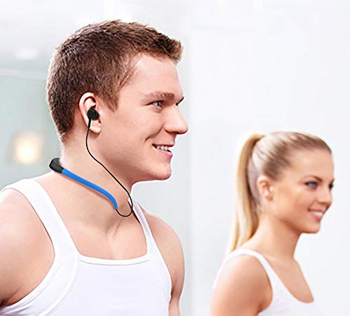 Reproductor de música con auriculares Mp3 a prueba de agua, memoria estéreo de alta fidelidad de 8 gb, radio FM, auriculares Bluetooth para natación,surf correr,deportes, diseño galardonado (Azul)