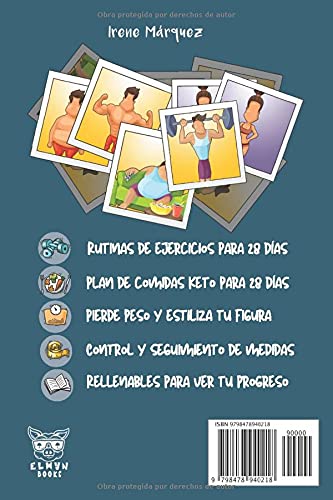 Reto Keto 28 Días: Plan De 28 Días Para Bajar De Peso Con Rutinas De Ejercicios y Dieta Keto | Plan de Comida Keto | Rellenables Para Ver tu Progreso ... Estiliza Tu Figura (Alimentación Cetogénica)