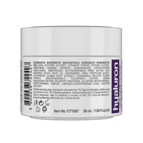 RevitaLAB - Crema antiarrugas de día y de noche enriquecida con vitamina A (retinol), vitamina E, extracto de raíz de regaliz, ácido hialurónico y filtros UV, franja de edad 60-75, 50 ml