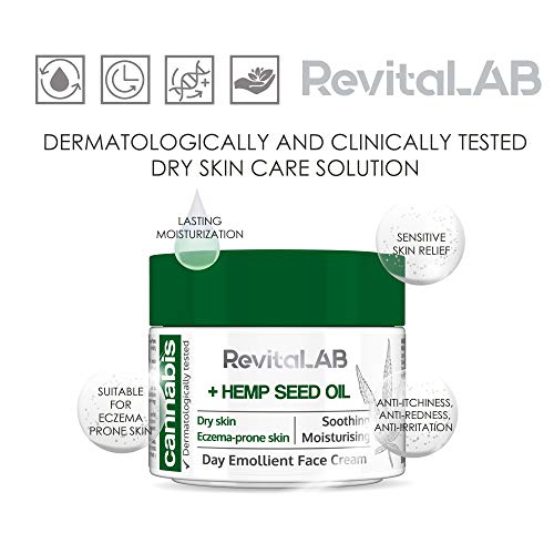 RevitaLAB - Crema de día + crema de noche de cánnabis con aceite de cáñamo, 2x 50ml (multipaquete)