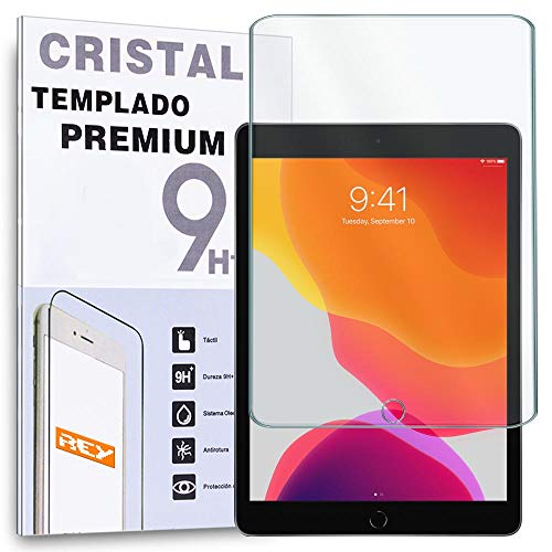 REY Protector de Pantalla para iPad 10.2" 2019 - iPad 10.2" 2020 - iPad 10,2" 2021, Cristal Vidrio Templado Premium, Táblet