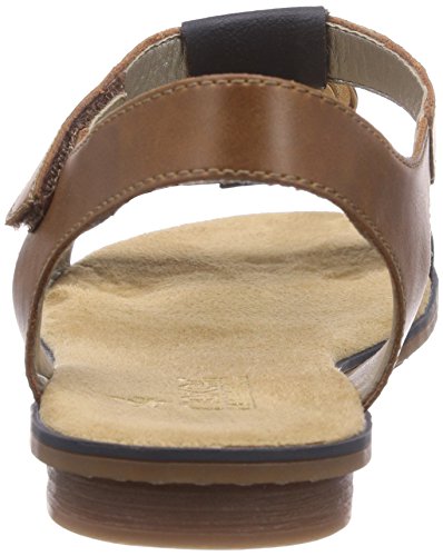 Rieker 64278, Sandalias Punta Cerrada Mujer, Azul-Blau (Pazifik/Amaretto / 16), 37 EU