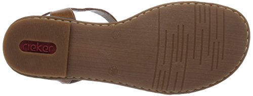 Rieker 64278, Sandalias Punta Cerrada Mujer, Azul-Blau (Pazifik/Amaretto / 16), 37 EU