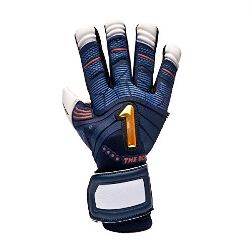 Rinat The Boss Alpha Guante De Portero, Unisex niños, Azul Marino/Blanco, 5