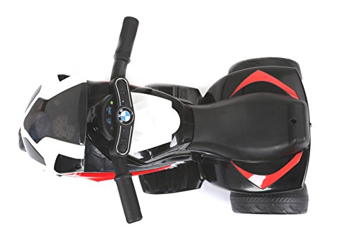 RIRICAR BMW S 1000 RR Triciclo eléctrico, Motocicleta con batería, 3 Ruedas, con Licencia, 1x Motor, batería de 6V, Negro