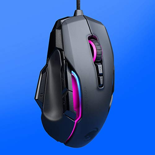 Roccat Kone AIMO - Ratón para videojuegos (alta precisión, sensor óptico Owl-Eye de 100 a 12.000 DPI) schwarz(remastered)