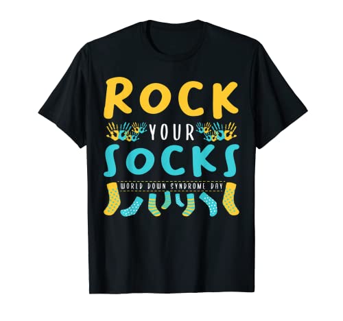 Rock Your Socks Día Mundial del Síndrome de Down Cromosoma Camiseta