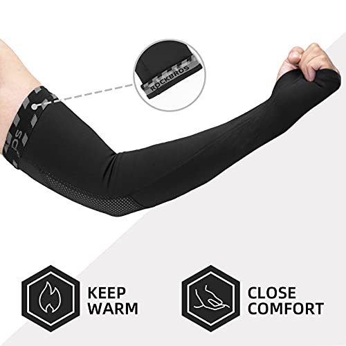 ROCKBROS Manguitos del Brazo Térmicos, Calentadores para Hombres Mujeres para Ciclismo Bicicleta Running Conducir Deportes al Aire Libre, 1 Par