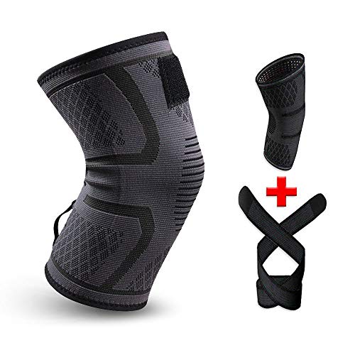 Rodillera Menisco Ligamento, Antideslizante Rodilleras Deportivas (1 Par) Rodillera de compresión para Correr Deportes Baloncesto Desgarro de Artritis Alivio para el Dolor en Las Articulaciones