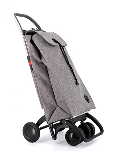 Rolser Carro I-MAX Tweed 4 Ruedas 2 Giratorias Plegable - Gris